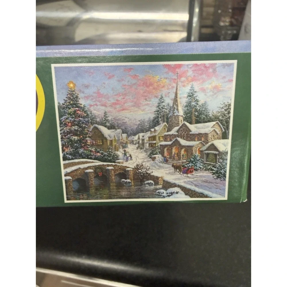 Springbok Heaven on Earth 1000 Piece Puzzle Winter Scene Bridge USA 2013 24 x 30